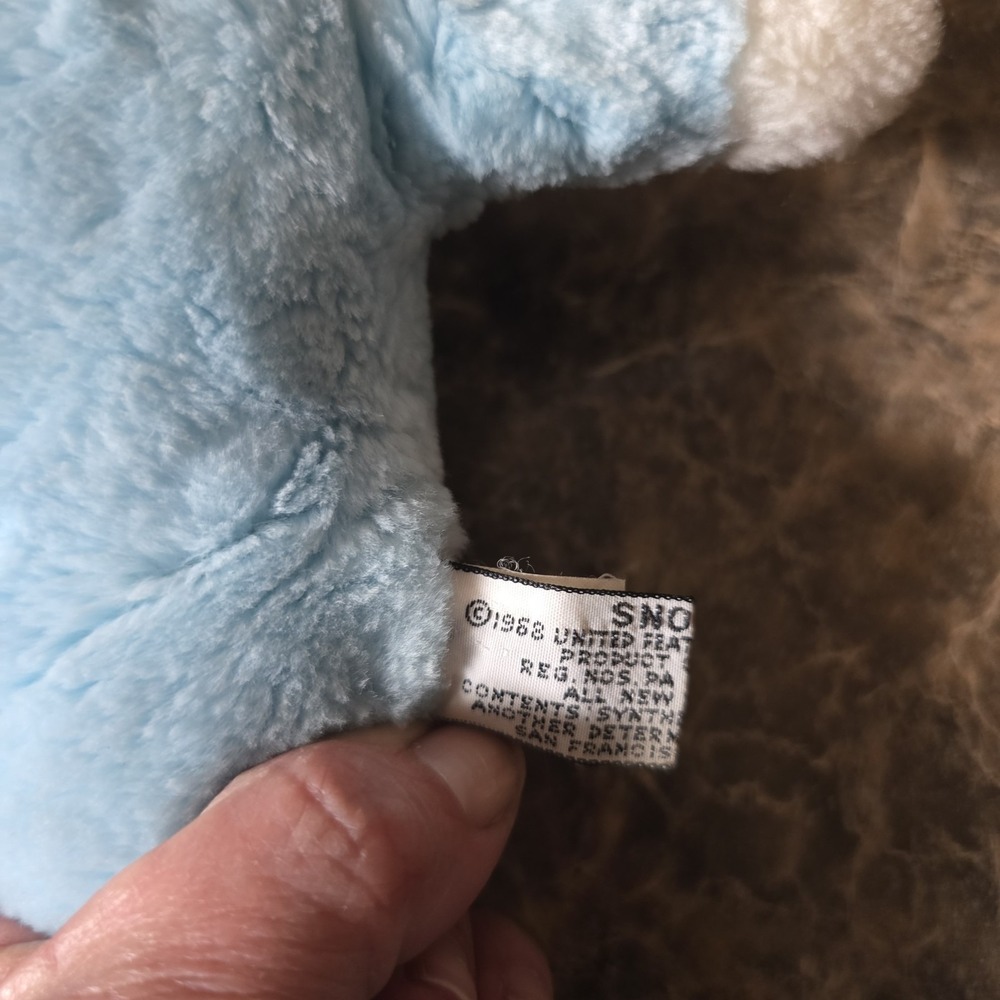 RARE BABY SNOOPY 1968 Plush White Pastel Blue Stuffed Animal - Picture 3 of 6
